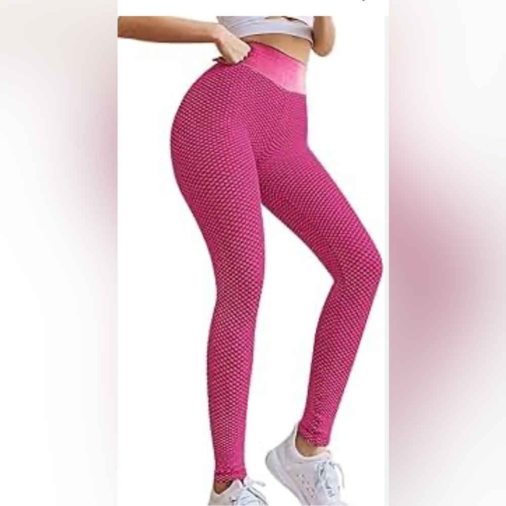 Chic Women's Pink Geometric Leggings‎